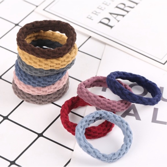 IKAT RAMBUT ELASTIS / KARET FASHION WANITA / WOMEN HAIR TIE / RUBBER BAND | FADHILAH SHOP BJB