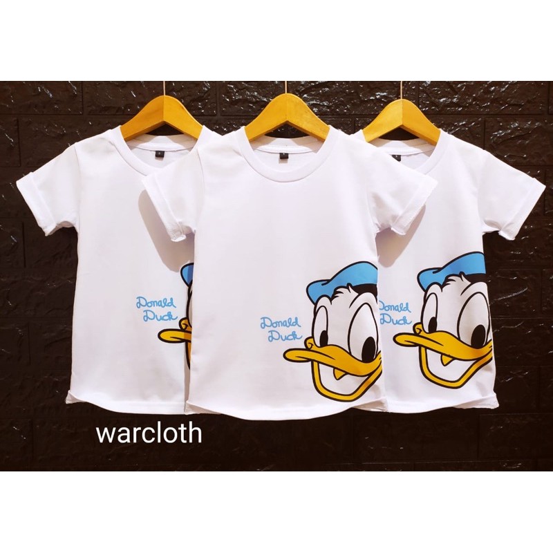 Baju Bayi Distro Anak Motif Donal Duck Putih - Bahan Adem - Kualitas Bagus - Termurah