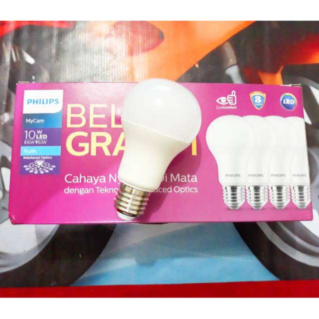 LAMPU LED PHILIPS 10 WATT 10WATT 10W 10 W (Harga per 1 buah lampu)