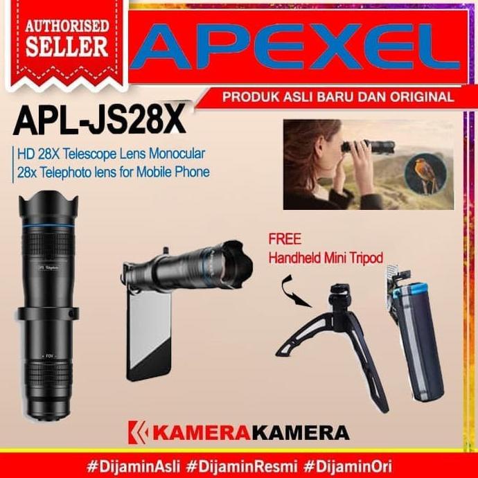 Jual APEXEL APLJS28X HD 28x Lensa Telephoto Monocular Lens for