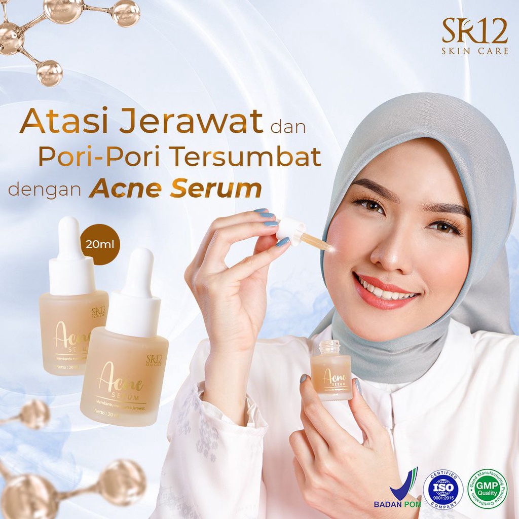 SERUM JERAWAT BPOM AMPUH..!! ACNE SERUM SR12 / OBAT PENGHILANG JERAWAT / SERUM RADANG JERAWAT