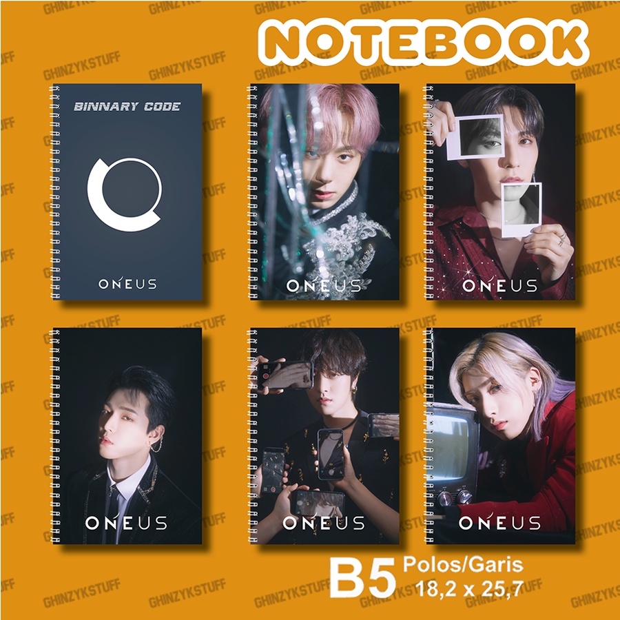 

Notebook KPOP ONEUS Binary Code – Black Mirror Ukuran B5 18,2 x 25,7 cm