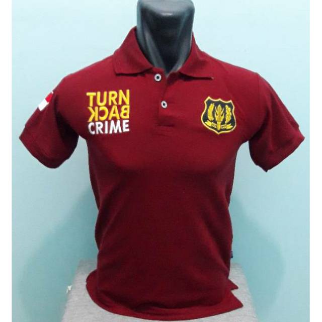 KAOS SECURITY TURN BACK CRIME MERAH MAROON - KAOS TBC SECURITY MERAH MAROON FULL BORDIR