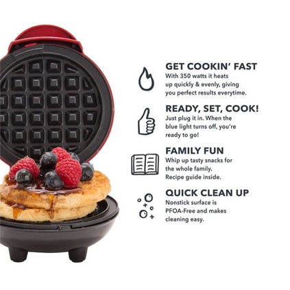 Double Waffle Pan Maker Persegi Panjang Cetakan Kue Waffel Pancake Croffle Teflon-7