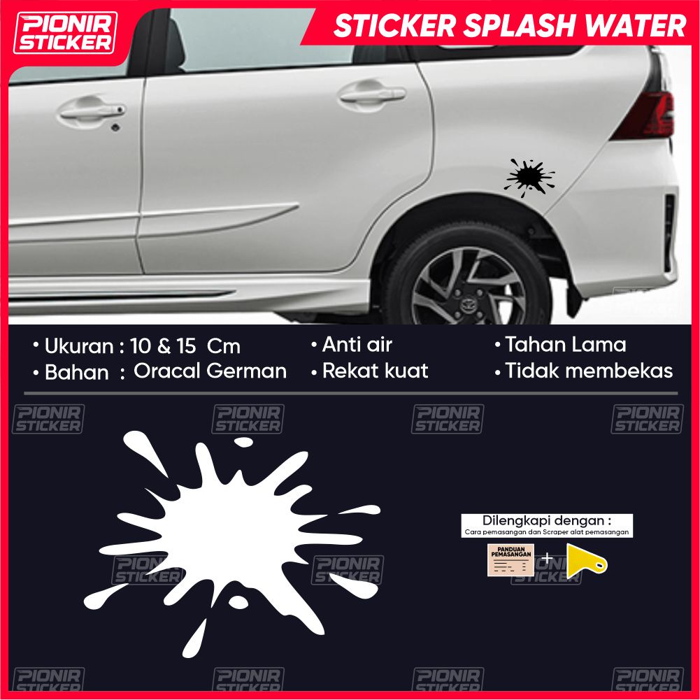 SPLASH WATER STICKER MYVI AXIA ALZA BEZZA SAGA EXORA PERSONA