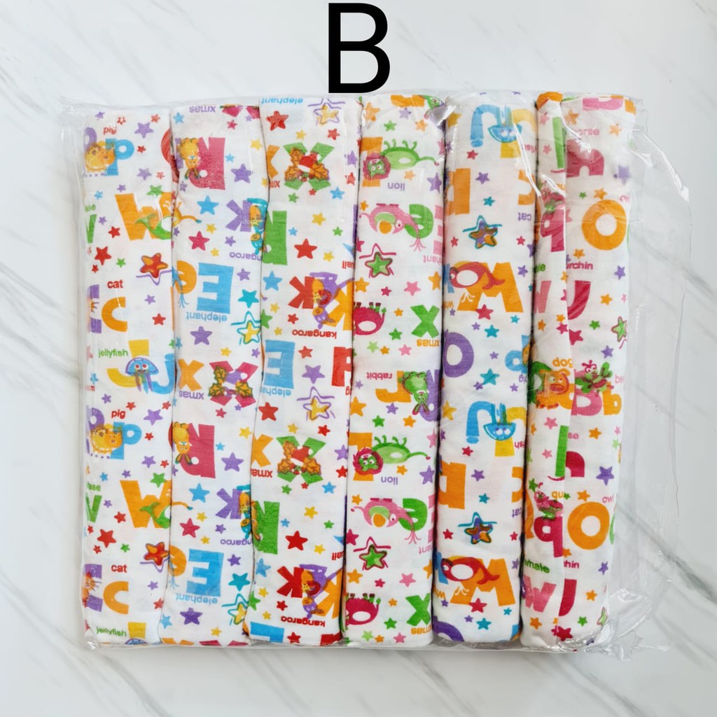 Fejes Bedong Bayi Set isi 6 Motif Warna Corak ukuran 90 x 115cm