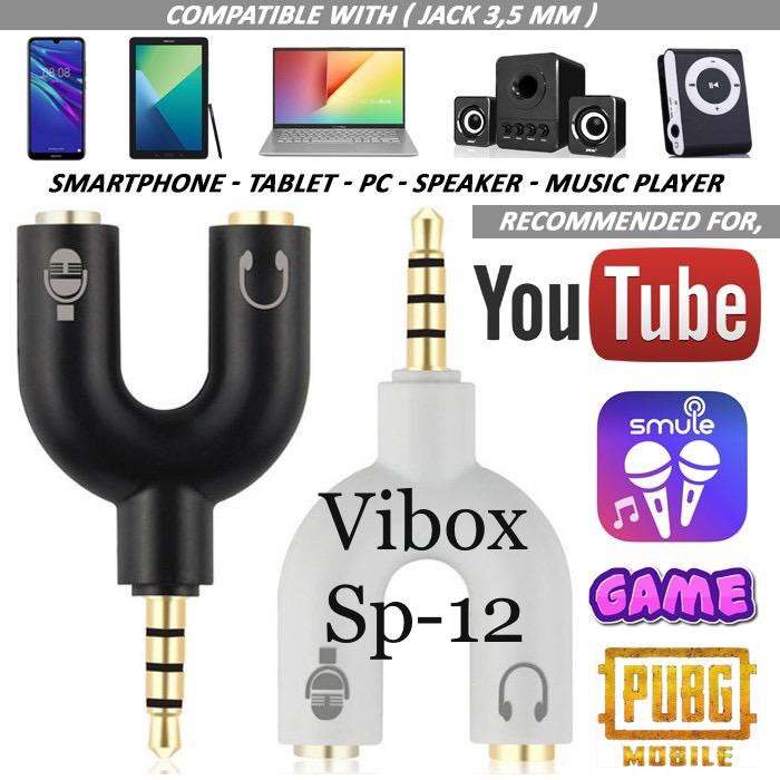AUDIO SPLITTER U / SPLITTER Y ADAPTER LO-AX5 SUPPORT MIC-EARPHONE JACK 3.5MM LOGON