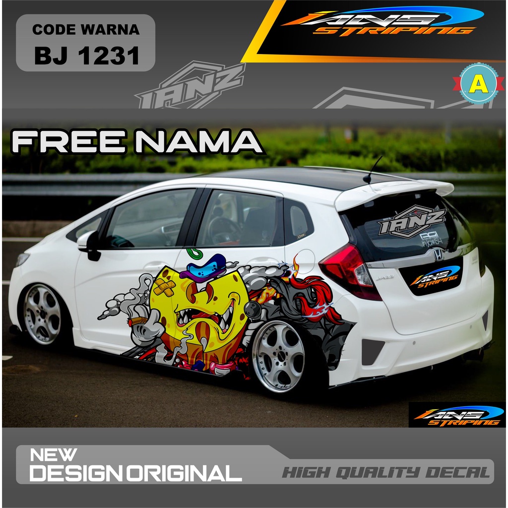 DECAL STICKER MOBIL JAZZ / STIKER DECAL HONDA BRIO JAZZ AYLA AGYA DLL / VARIASI DECAL STIKER