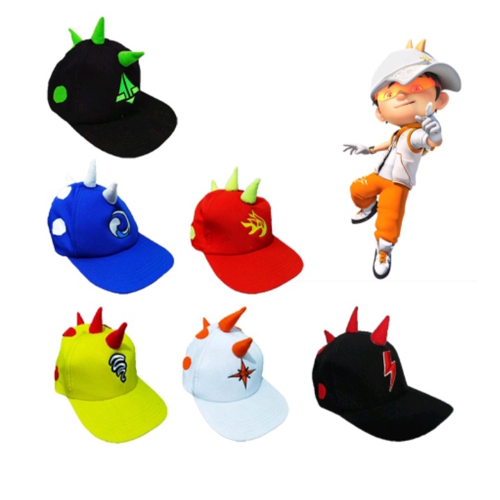 Topi Anak Boboiboy Laki laki dan perempuan usia 3-7 tahun - Topi Anak Baseball Laki Laki Motif Karakter Lucu Usia 2 3 4 5 Tahun Topi Anak Logo Bordir Model Kekinian