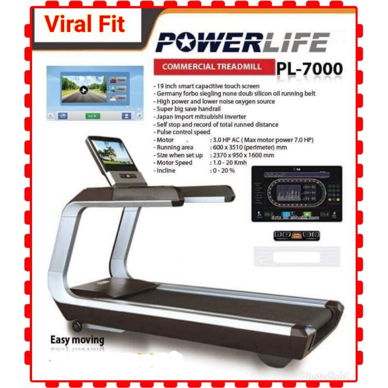 Treadmil Komersial DHZ AC Motor 7 HP Big Treadmill Komersial