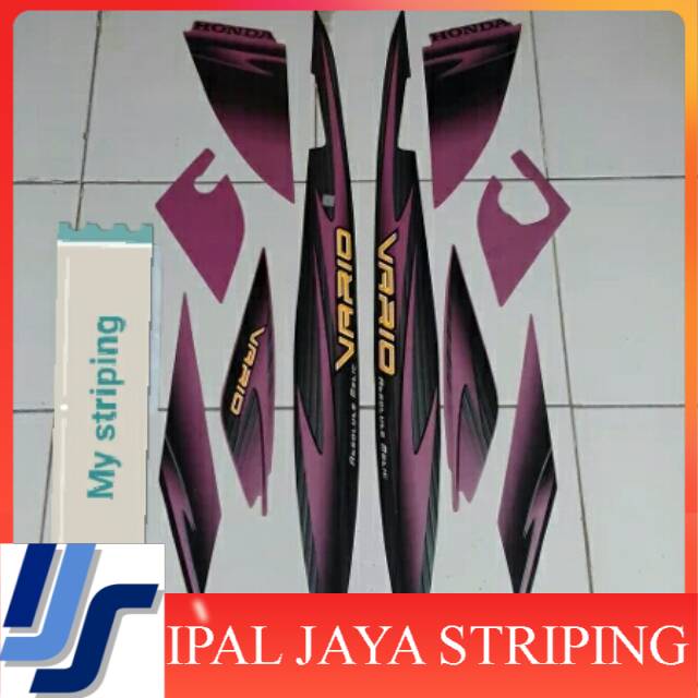 Stiker Vario 110 cw 2006/2007 pink hitam