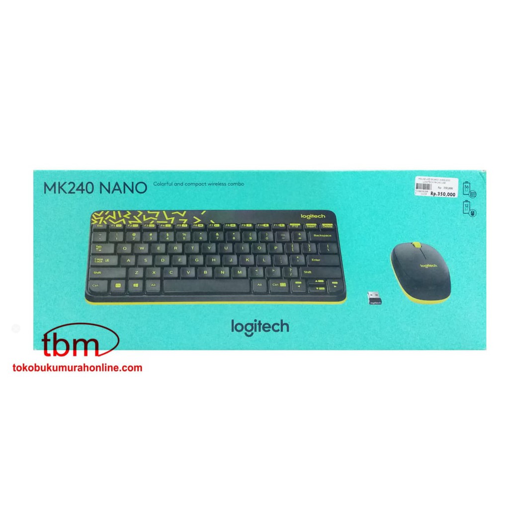 KEYBOARD + MOUSE WIRELESS LOGITECH MK240 / KEYBOARD MOUSE LOGITECH MK240