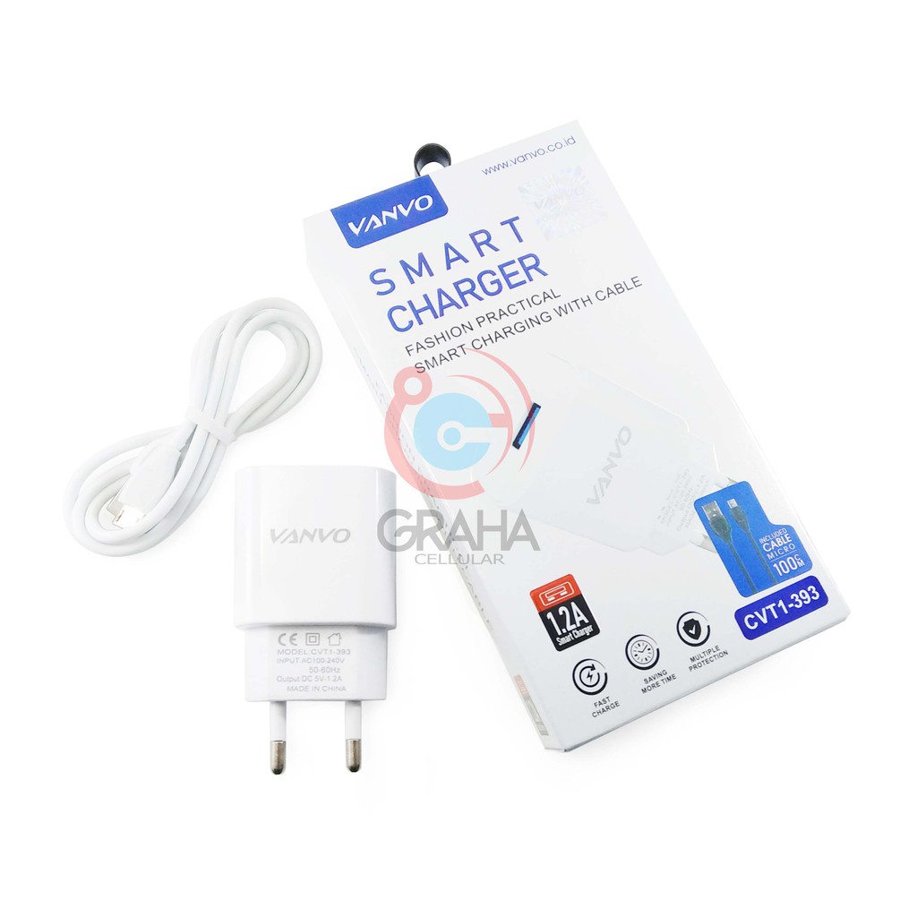 CHARGER MICRO USB VANVO CVT1-393 1 PORT USB