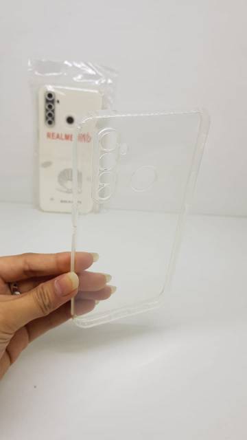 Soft Case Realme 5 Pro 6.3.inchi Jelly Case Realme 5 Pro TPU HD Anti Selip SUPER CLEAR + Port Cover