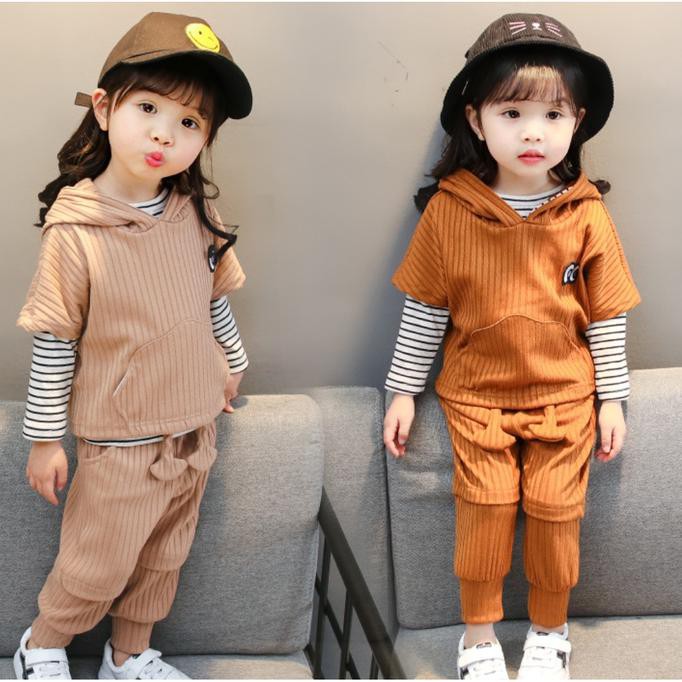 SETELAN ANAK PEREMPUAN KEREN / SETELAN HOODIE ANAK / BAJU IMPORT