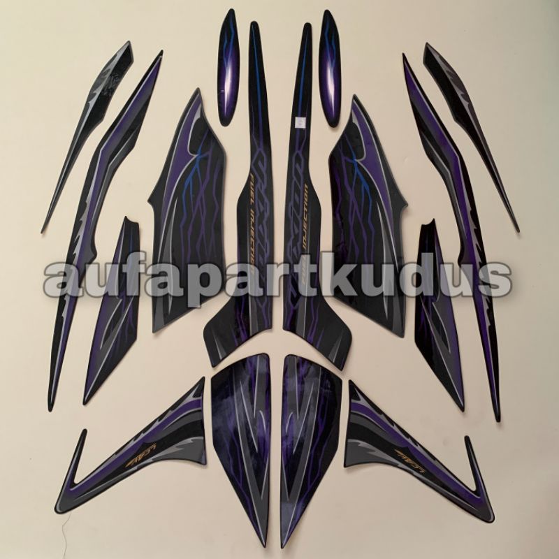 Stripping strip stiker sticker lis polet body Yamaha Vixion thn.2010 Hitam striping les vixion old