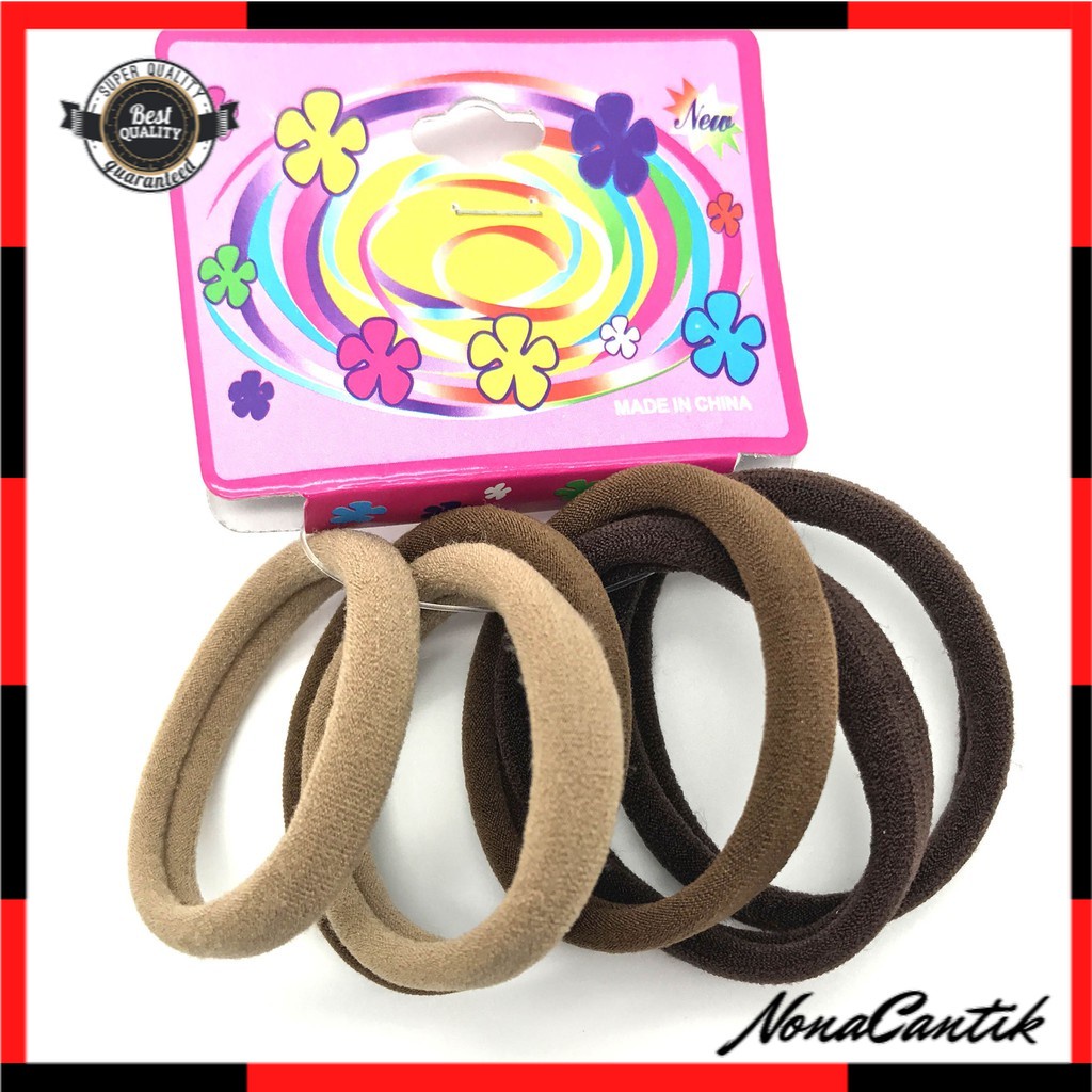 [6pcs] Ikat Rambut KOREA DONAT LARGE JUMBO / Karet Rambut / Gelang Rambut / Tiki