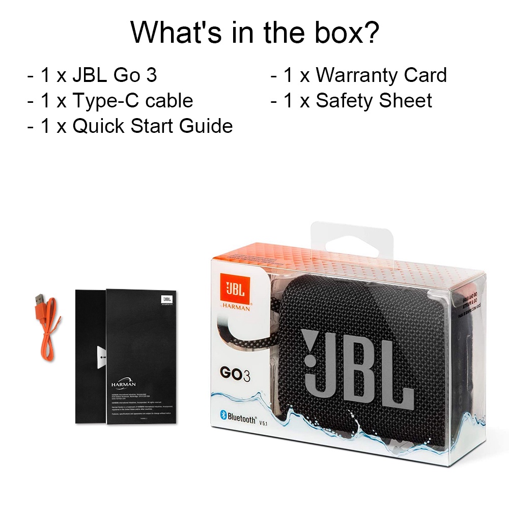 SPEAKER BLUETOOTH JBL GO 3 MEGABASS