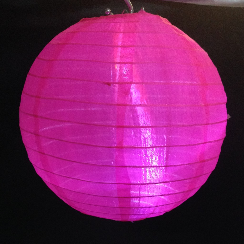 LAMPION 25cm KERTAS KATUN POLOS WARNA WARNI UKURAN 25cm