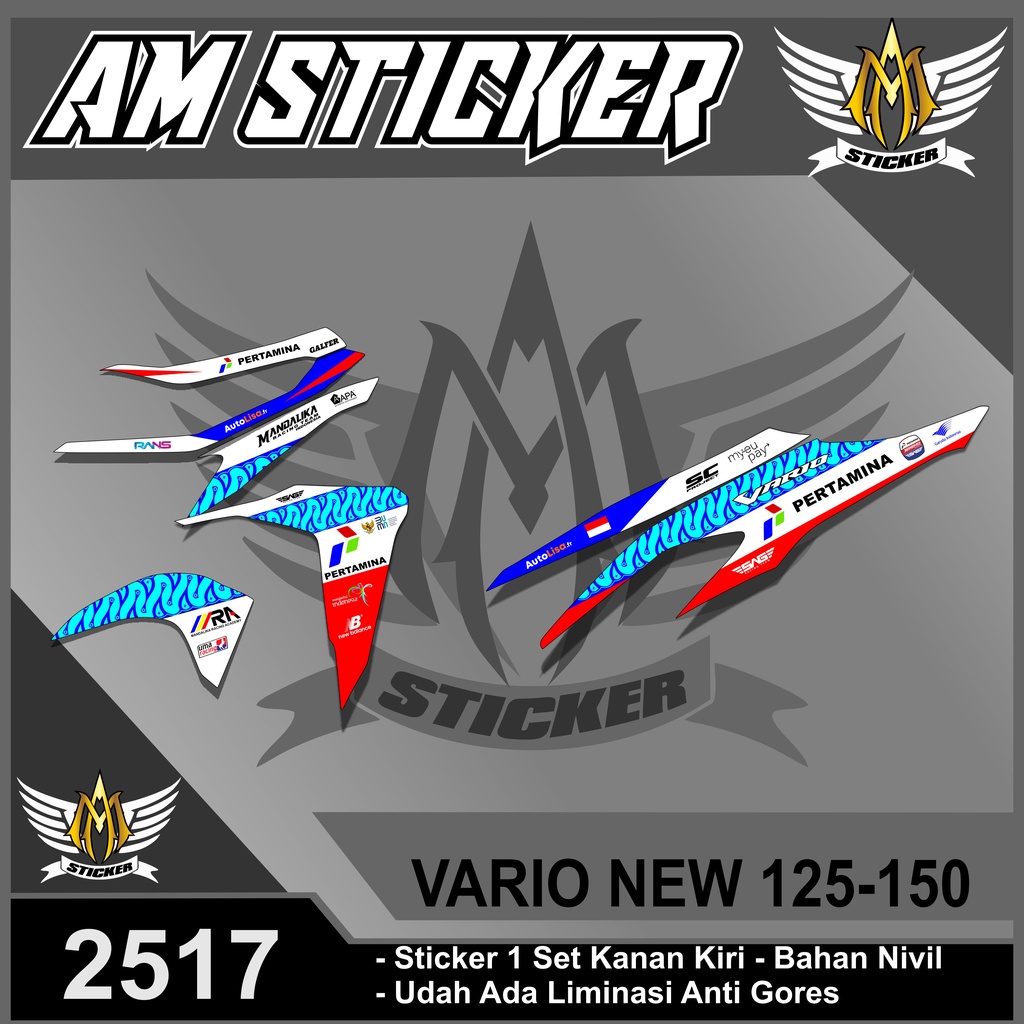 2517 striping STICKER VARIO NEW 125-150 2018 MANDALIKA RACING LIVERY STIKER SEMI FULL
