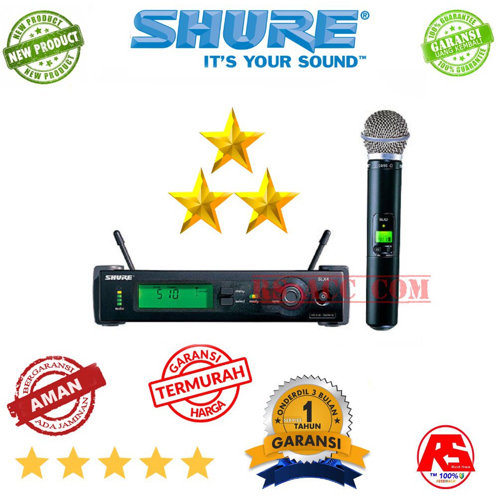 Mic Wireless Shure Slx 4 Beta 58 ( Single Mic ) Professional