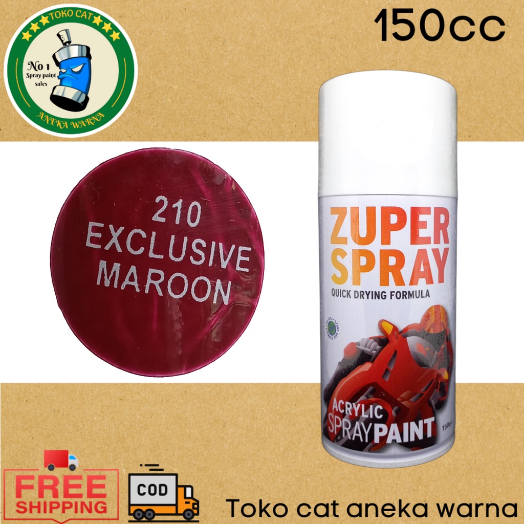 cat semprot 150cc exclusive maroon marun zuper spray produk dari rj london spray paint pilok pilox pylox