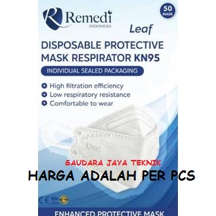 Masker Remedi 5ply KN95 | Warna Putih | BISA ECER | 1 Box = 50pcs