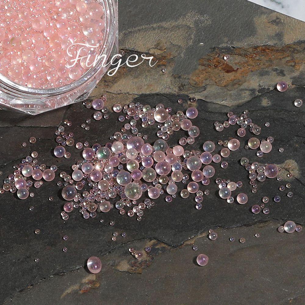 Mxbeauty Nail Art Rhinestones Aurora Ukuran Campur Mermaid Manik Ornamen Manik Manik Aksesoris DIY Craft Bubble Bead