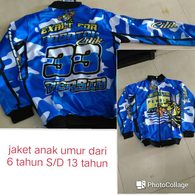 01 jaket persib printing anak motif xtc 6 sd 13 thn