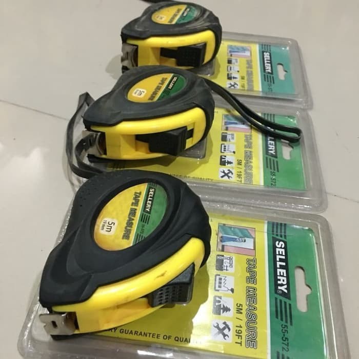 SELLERY Meteran Karet Rol 5 M x 19 MM / Meteran Bagus Tape Measure