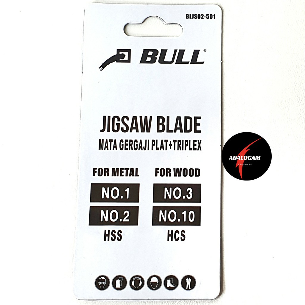 Bull Mata Jigsaw Gergaji Triplek Kayu Besi Set 5 in 1 Mix Campur