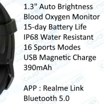 HP JAM REALME SMART WATCH S NEW ASLI ORIGINAL 100% GARANSI RESMI BARU WARNA HITAM BLACK NEW