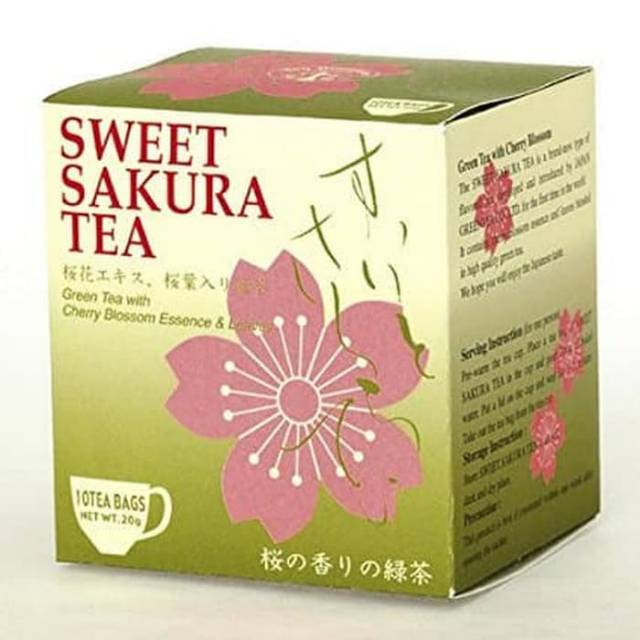 Jual Sweet Sakura Tea Green Tea With Cherry Blossom Indonesia|Shopee ...