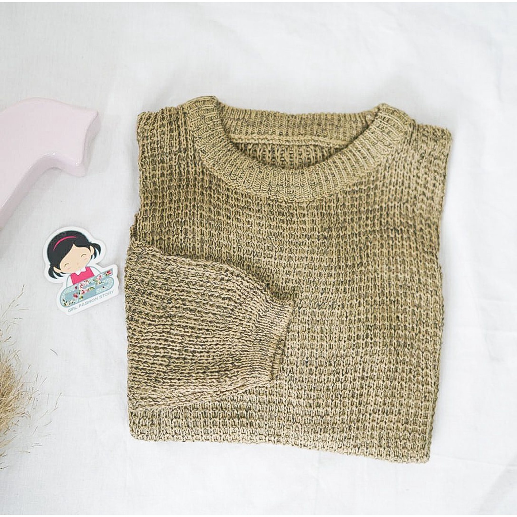 BEFAST - ZFS OOTD Sweater REGIE / RJT LUENA TWISS KNIT SWEATER / Rajut Knit Outer / Pakaian Rajut Sweater Perempuan / Sweater Kekiniaan Remaja Wanita / Sweater Keluaran Terbaru 2022 / Sweater Rajut / Sweater Polos / Termurah