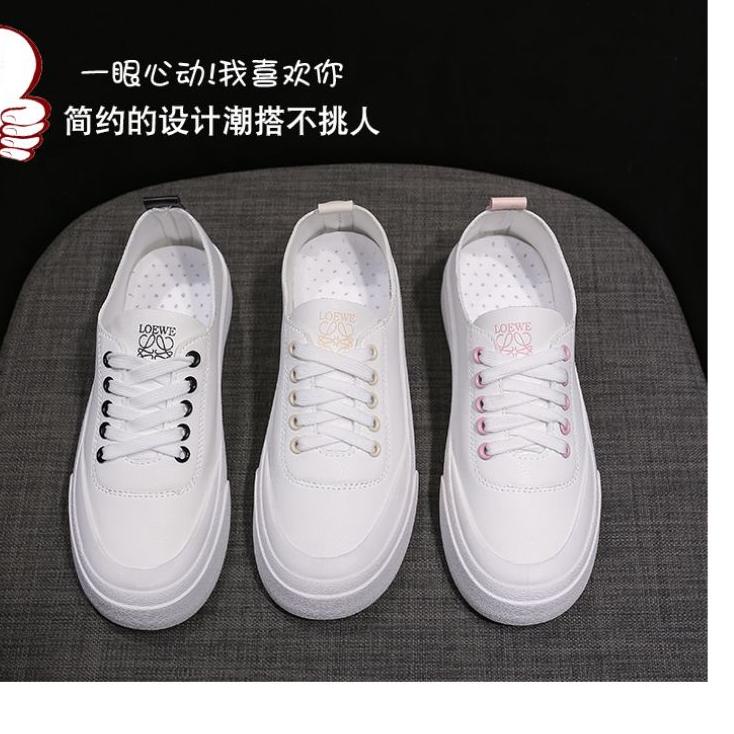 Trend - Svekes Sepatu Sneakers Sepatu putih bergaya Seratus wanita Pure white