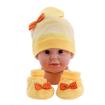 Topi Sepatu Bayi Lista - Topi Set Bayi Murah