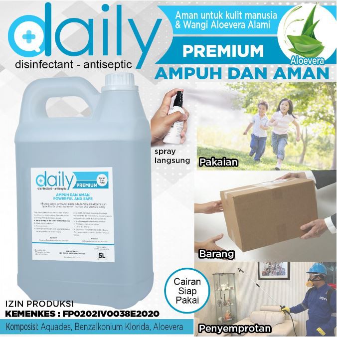 PAKET DESINFEKTAN SPRAY PREMIUM 5 LITER + HANDSANITIZER GEL 500ML