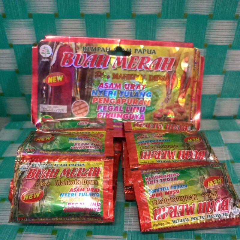 kapsul rempah alam papua BUAH MERAH plus mahkota dewa