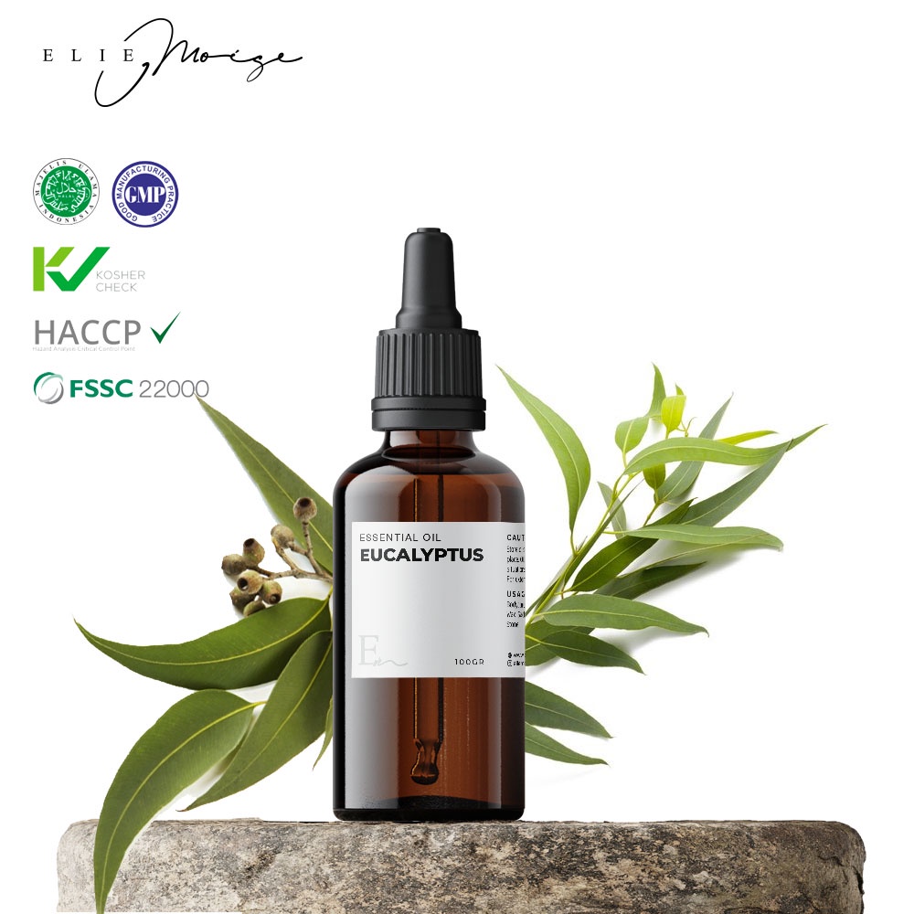Elie Moise Eucalyptus Globulus Oil - Organic Essential Oil - Minyak Aroma Terapi