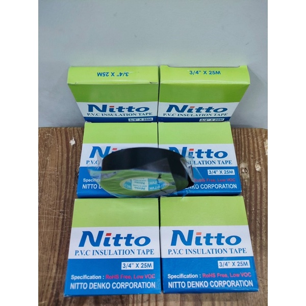 Isolasi Listrik Nitto Hitam/ isolasi Kabel/ PvC insulation Tape