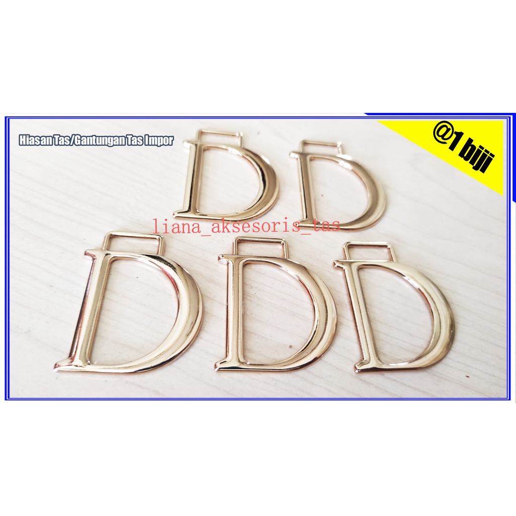 ASESORIS TAS TEBAL GRADE A - HIASAN TAS - LOGO TAS - GANTUNGAN TAS SELEMPANG WANITA (@1 BIJI)