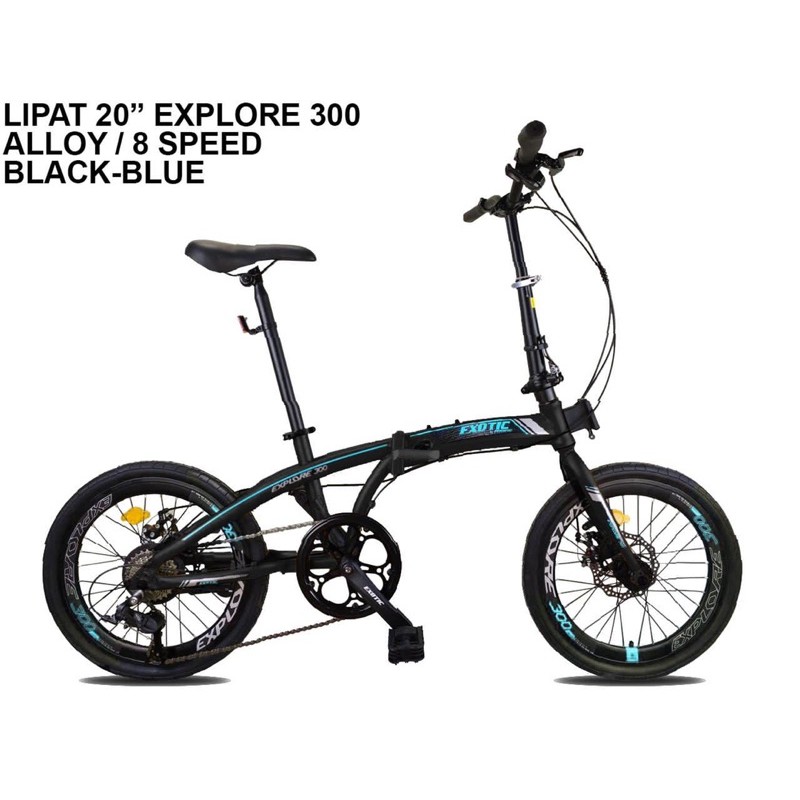 EXOTIC by PACIFIC Bike - Sepeda Lipat Folding Bike 20 inch Explore 300 Rem Cakram 7 sp Alloy Frame