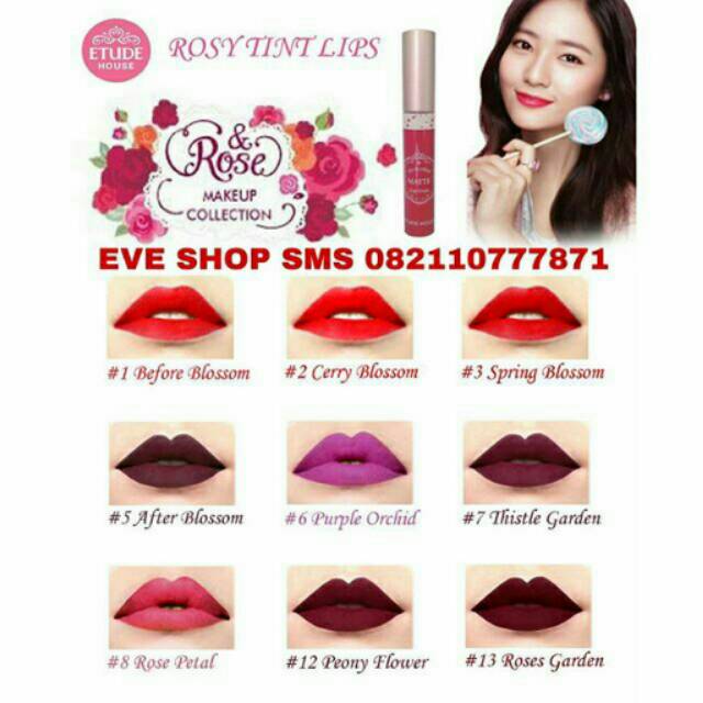 LIPCREAM ETUDE ROSY TINT LIPS / LIPSTIK ETUDE LIQUID ROSY TINT LIPS