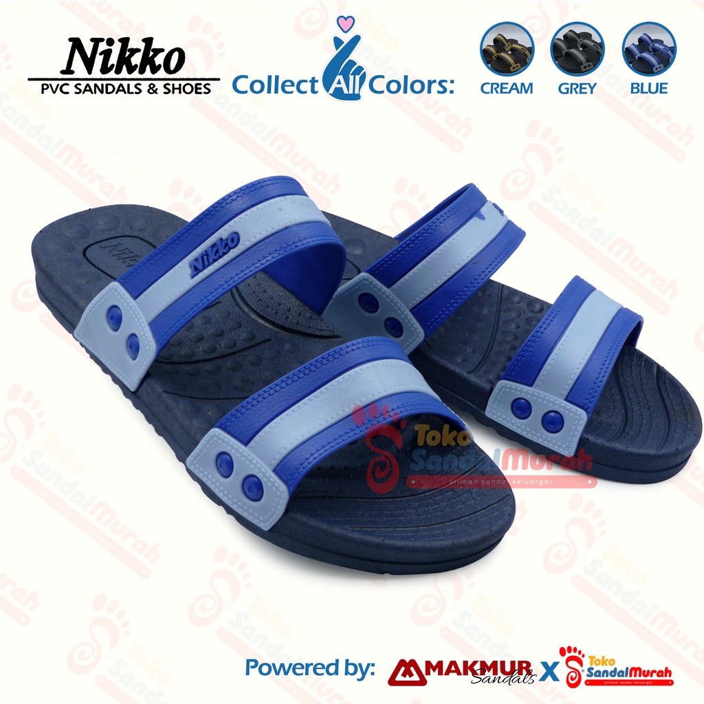 Toko Sandal Murah - Sandal Selop Pria Ban 2 / Sandal Pria Terbaru / Sandal Pria Casual / Sandal Slip On Karet Murah / Sandal Tahan Air / Sandal Kekinian [ TK Sandal Murah M 03 Nikko 614 ]