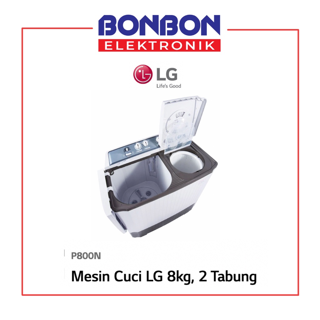 LG Mesin Cuci 2 Tabung 8KG P 8000N / P8000N / P 8000 N
