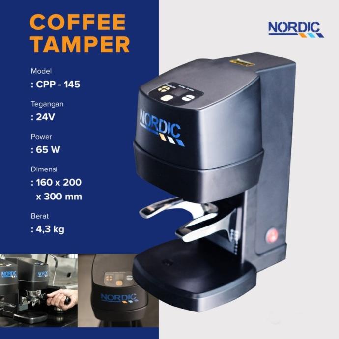 =+=+=+] Automatic Coffee Tamper Nordic CPP 145 (Hitam / Putih)