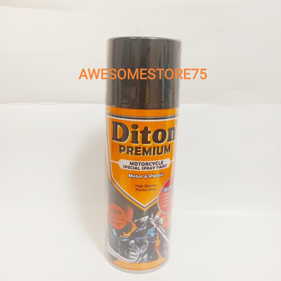 DITON PREMIUM 9305 CANDY TONE ORANGE Jingga Cat Semprot Pilox Pylox