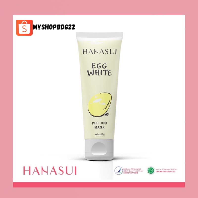 Hanasui Peel Off Mask Egg White 85Gr Masker Putih Telur Perawatan Kebersihan Kulit Wajah By Myshopbdg22