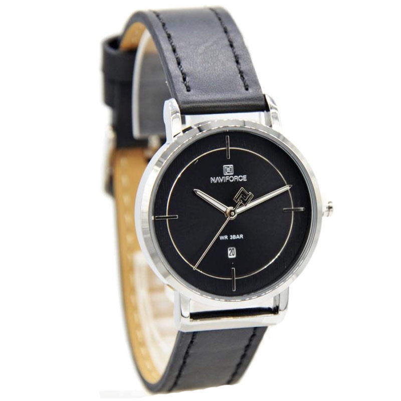JAM TANGAN NAVIFORCE 3009 L1 KL LA WOMEN - KULIT - HITAM NAVIFORCE ORIGINAL 3009 JAM NAVIFORCE 3009 