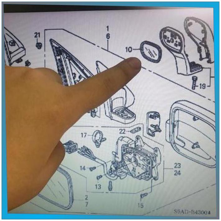 Kaca Spion Kecil Tanduk Kap Mesin Depan Honda Crv Cr-V Rd Gen.2 2002 2003 2004 2005 2006 Original